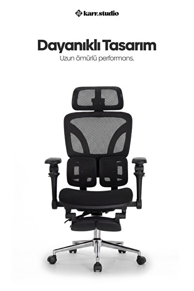 Karr Office Braga Ergonomik Çalışma Koltuğu Siyah