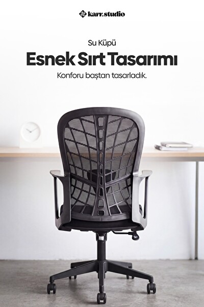 Karr Office Tiran 3. Nesil Sekreter Koltuğu Siyah