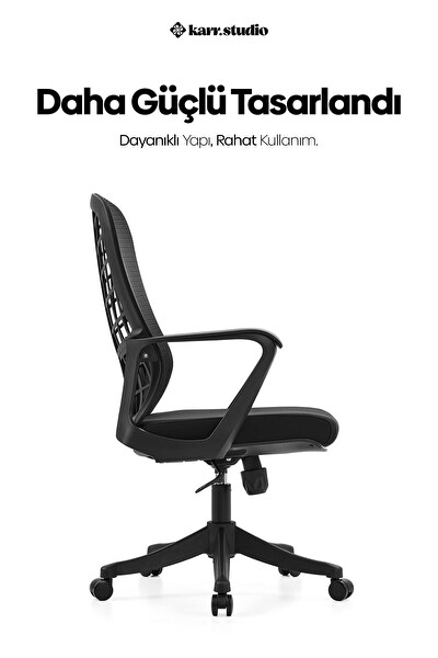 Karr Office Tiran 3. Nesil Sekreter Koltuğu Siyah