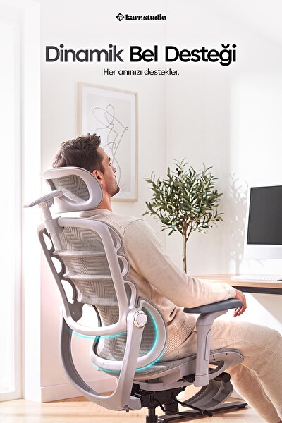 Karr Office Rosso Ergonomik Çalışma Koltuğu Beyaz