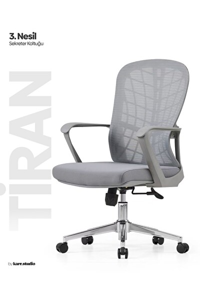 Karr Office Tiran 3. Nesil Sekreter Koltuğu Gri