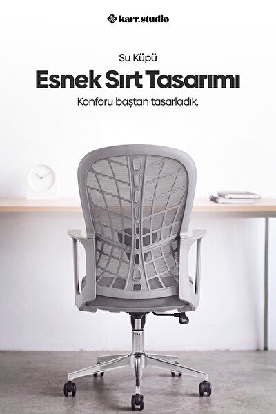Karr Office Tiran 3. Nesil Sekreter Koltuğu Gri