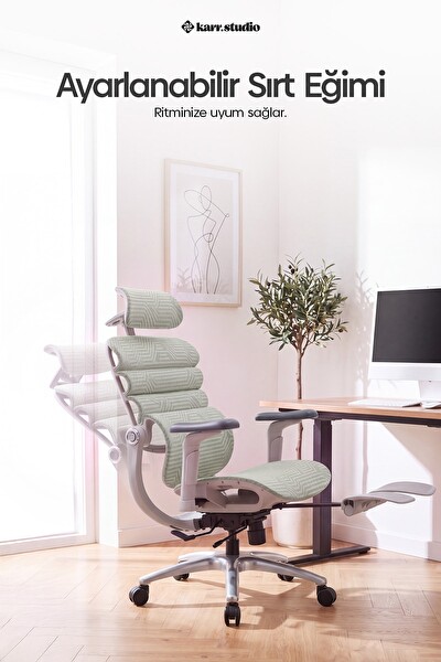 Karr Office Rosso Ergonomik Çalışma Koltuğu Su Yeşili