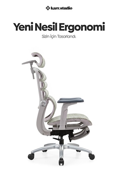 Karr Office Rosso Ergonomik Çalışma Koltuğu Su Yeşili