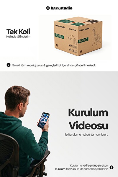Karr Office Rosso Ergonomik Çalışma Koltuğu Su Yeşili