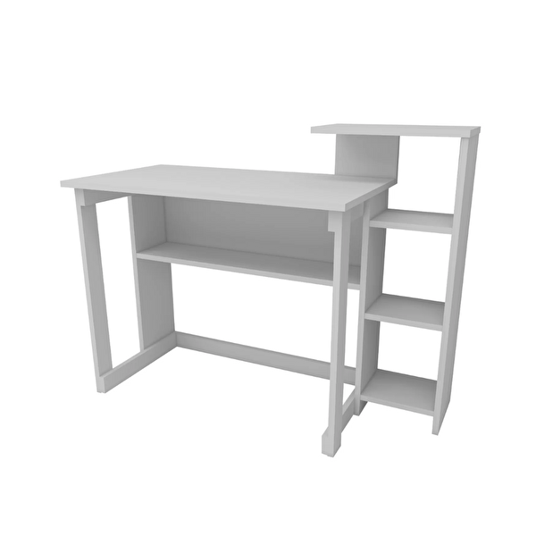 Reyo Enda Home SAYE 5 Raflı Kitaplıklı Çalışma Masası Beyaz