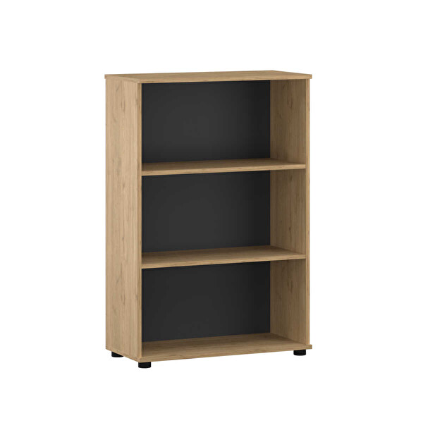 Adore Mobilya Rio 3 Raflı Kitaplık - Florida Meşe 72x109x34 CM