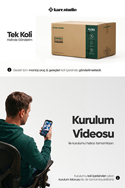 Karr Kids Flora Yükseklik Ayarlı Çocuk Çalışma Masası - Mavi