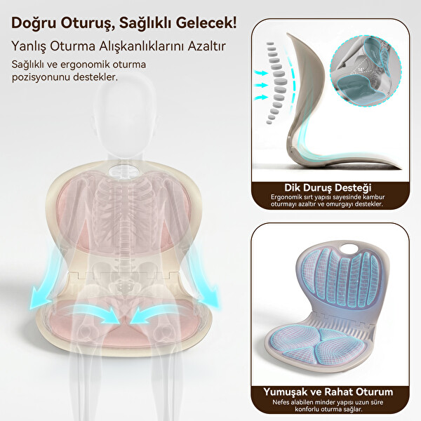 ErgoKids Bonny Mobil Çocuk Çalışma Masası ve Sandalye Seti Pembe
