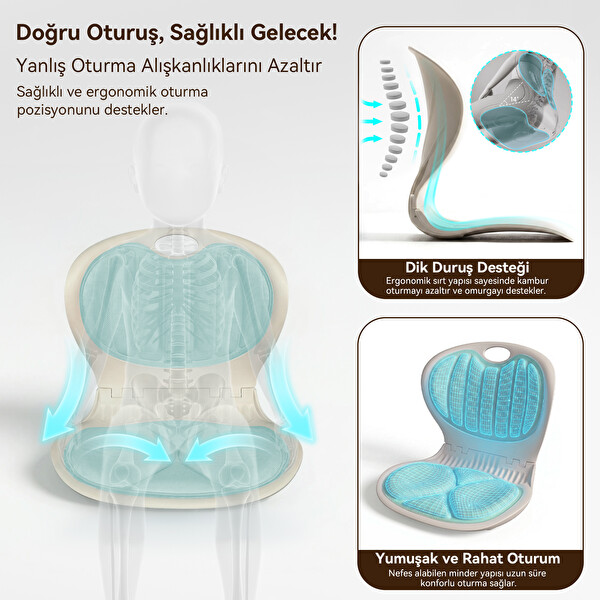 ErgoKids Bonny Mobil Çocuk Çalışma Masası ve Sandalye Seti Mavi