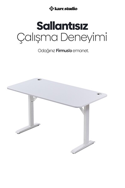 Karr Office Firmus Çalışma Masası 140x70 - Beyaz