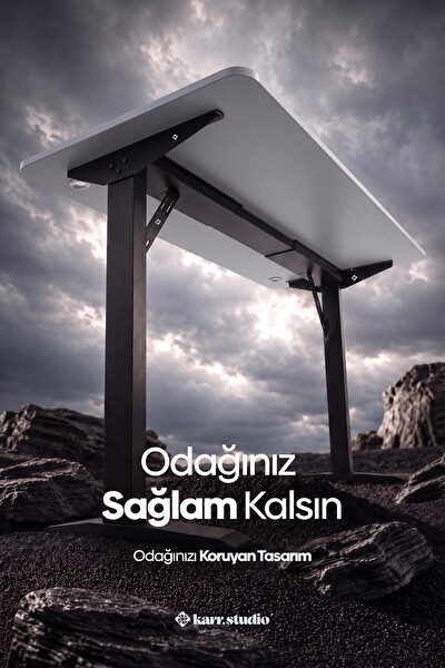 Karr Office Firmus Çalışma Masası - 180x80 - Beyaz