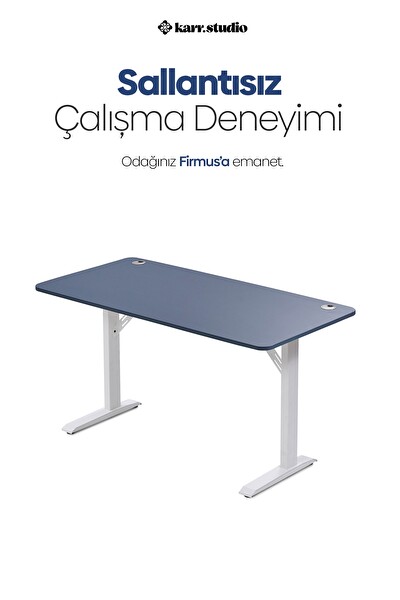 Karr Office Firmus Çalışma Masası 120x60 - Pasifik Mavi