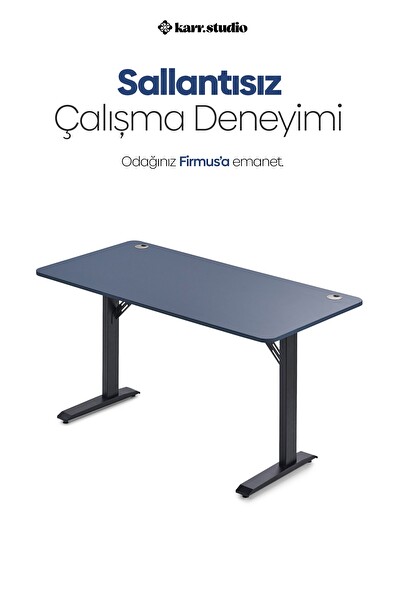 Karr Office Firmus Çalışma Masası 180x80 - Pasifik Mavi