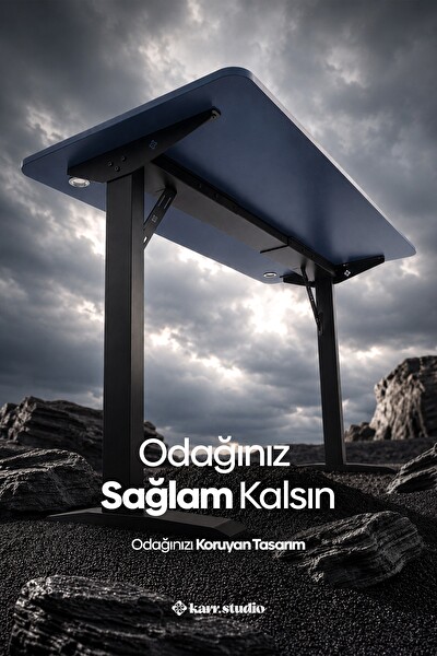 Karr Office Firmus Çalışma Masası 180x80 - Pasifik Mavi