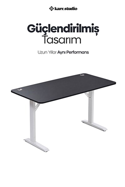 Karr Office Firmus Dayanıklı Çalışma Masası 120x60 - Siyah