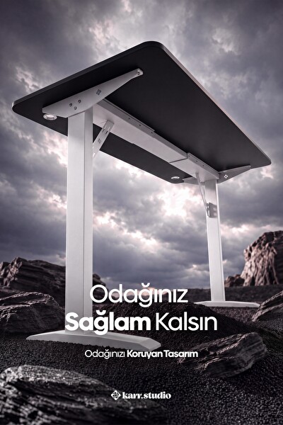 Karr Office Firmus Dayanıklı Çalışma Masası 120x60 - Siyah