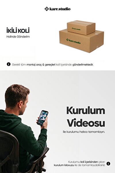 Karr Office Firmus Dayanıklı Çalışma Masası 180x80 - Siyah