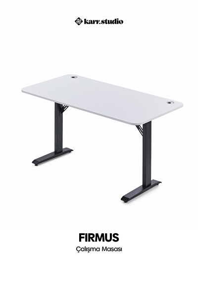 Karr Office Firmus Dayanıklı Çalışma Masası 140x70 - Beyaz