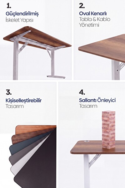 Karr Office Firmus Dayanıklı Çalışma Masası 160x80 - Barok