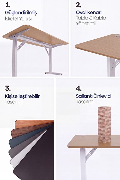 Karr Office Firmus Dayanıklı Çalışma Masası 180x80 - Bambu