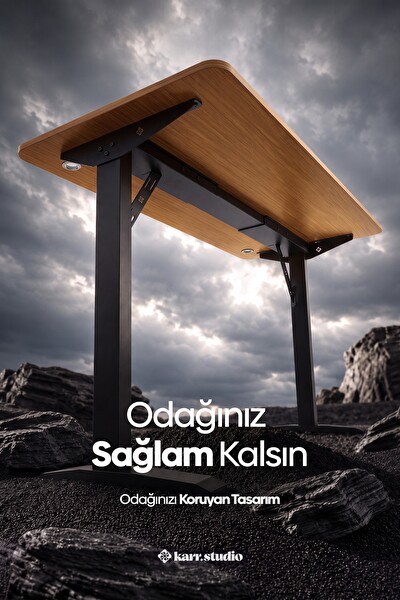 Karr Office Firmus Dayanıklı Çalışma Masası - 120x60 CM Bambu