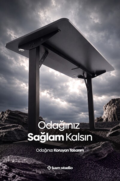 Karr Office Firmus Dayanıklı Çalışma Masası - 180x80 CM Antrasit