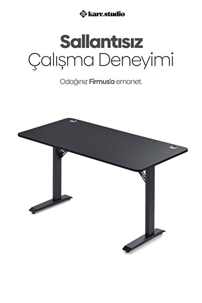 Karr Office Firmus Dayanıklı Çalışma Masası - 160x80 CM Siyah