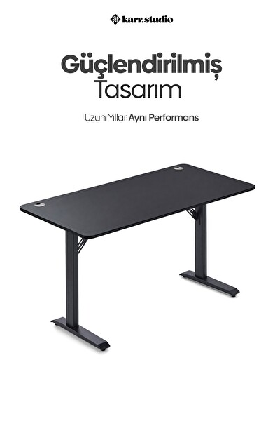 Karr Office Firmus Dayanıklı Çalışma Masası - 160x80 CM Siyah
