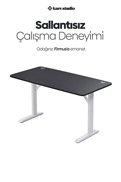 Karr Office Firmus Dayanıklı Çalışma Masası - 160x80 CM Siyah