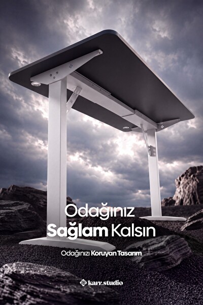 Karr Office Firmus Dayanıklı Çalışma Masası - 160x80 CM Antrasit