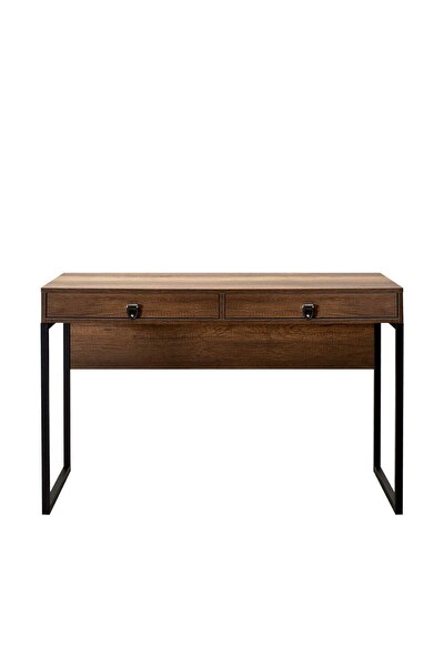 Adore Mobilya Profile Çekmeceli Çalışma Masası-Koyu Ceviz (Oslo Ceviz) 120x79x60 CM (GxYxD)