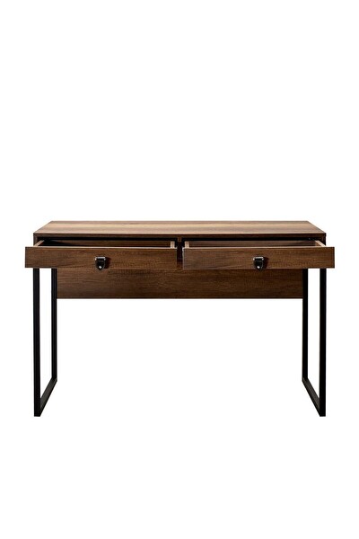 Adore Mobilya Profile Çekmeceli Çalışma Masası-Koyu Ceviz (Oslo Ceviz) 120x79x60 CM (GxYxD)