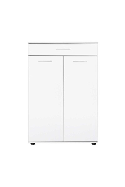 Adore Mobilya Trendline Kapaklı Çekmeceli Çok Amaçlı Dolap - Mat Beyaz 73x108x35 CM (GxYxD)