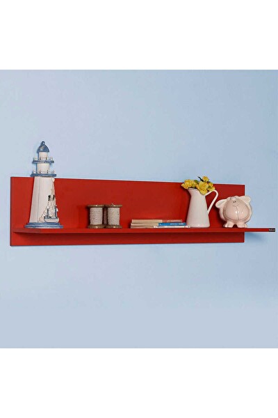 Adore Mobilya Dekoratif Duvar Rafı - Kırmızı 120x25x20 CM (GxYxD)
