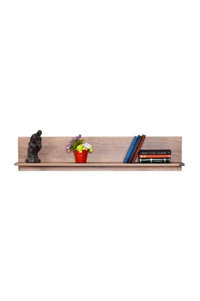 Adore Mobilya Dekoratif Duvar Rafı - Açık Ceviz (Tori) 120x25x20 CM (GxYxD)