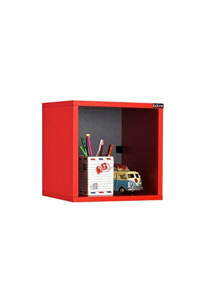 Adore Mobilya Rainbow Duvar Raf-Kırmızı 33x33x19 CM (GxYxD)
