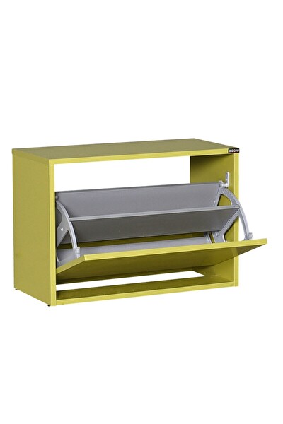 Adore Mobilya Step Oturaklı Ayakkabılık-Yeşil 60x42x30 CM (GxYxD)