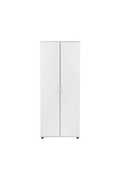 Adore Mobilya Porto 10 Raflı Kapaklı Geniş Ayakkabılık - Mat Beyaz 76x187x36 CM (GxYxD)