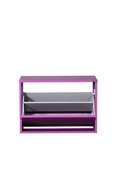 Adore Mobilya Step Oturaklı Ayakkabılık - Mor 60x42x30 CM (GxYxD)