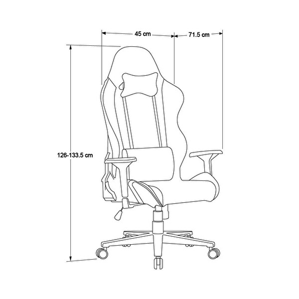 Adore Mobilya Gaming Ares Profesyonel Oyuncu ve Yönetici Koltuğu-Siyah - Kırmızı 45x126-133.5x71.5 CM (GxYxD)