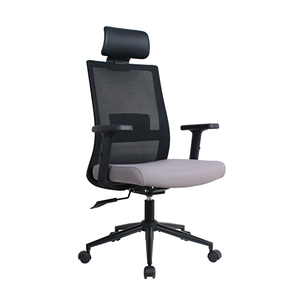 Adore Mobilya Vera Flex Multi Fonksiyon Çalışma Koltuğu - Siyah Gri 63x117-127x67 CM