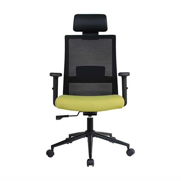 Adore Mobilya Vera Flex Multi Fonksiyon Çalışma Koltuğu - Siyah Yeşil 63x117-127x67 CM