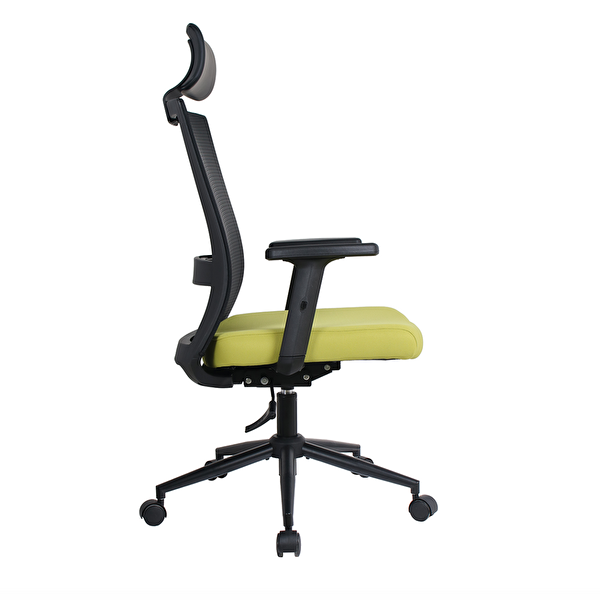 Adore Mobilya Vera Flex Multi Fonksiyon Çalışma Koltuğu - Siyah Yeşil 63x117-127x67 CM