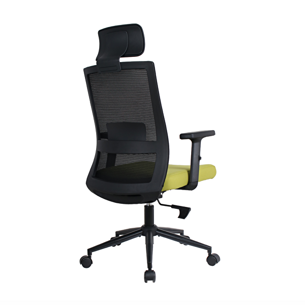 Adore Mobilya Vera Flex Multi Fonksiyon Çalışma Koltuğu - Siyah Yeşil 63x117-127x67 CM