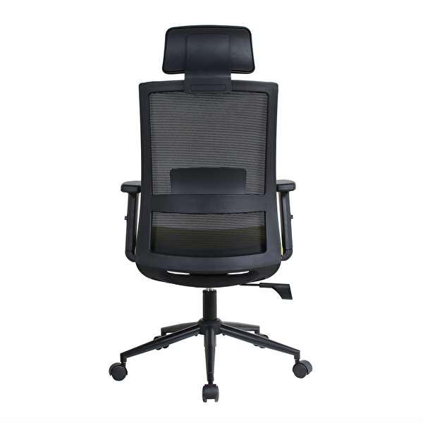 Adore Mobilya Vera Flex Multi Fonksiyon Çalışma Koltuğu - Siyah Yeşil 63x117-127x67 CM