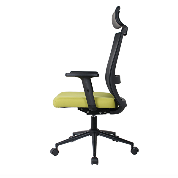 Adore Mobilya Vera Flex Multi Fonksiyon Çalışma Koltuğu - Siyah Yeşil 63x117-127x67 CM