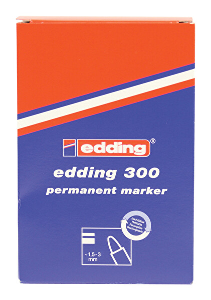 Edding 300 Yuvarlak Uçlu Siyah Koli Kalemi