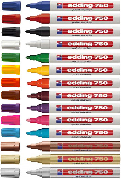 Edding 750 Tam Örtücü Yuvarlak Uç Beyaz Markör Boya