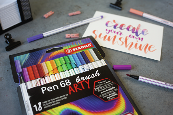 Stabilo Pen 68 Brush Arty 18'li Fırça Uçlu Keçeli Kalem Seti